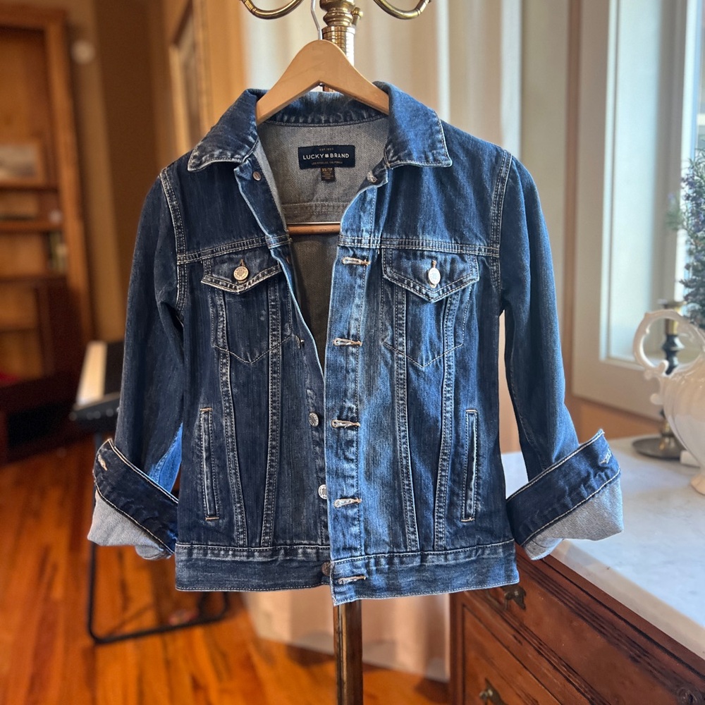 Lucky Brand Dark Wash Denim Jacket - Blue